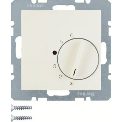 Berker Raumtemperaturregler 20268982 S.1 | Unterputz | Wechsler | 5–30 °C | IP20 | Bimetall | weiß glänzend