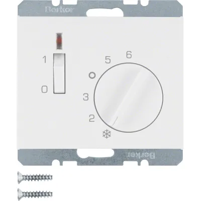 Berker Raumtemperaturregler 20307109 | K.1 | Unterputz | 250V 10A | Öffner & LED | polarweiß glänzend | IP20