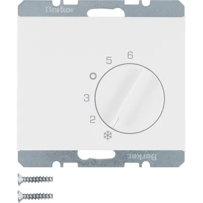 Berker Raumtemperaturregler K.1 Unterputz | Wechsler 250V 5A | 5-30°C Bimetall | IP20 | polarweiß