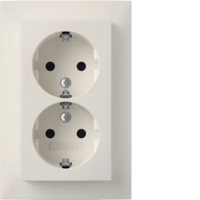 Berker SCHUKO-Doppelsteckdose Abdeckplatte pws-mt 47591909