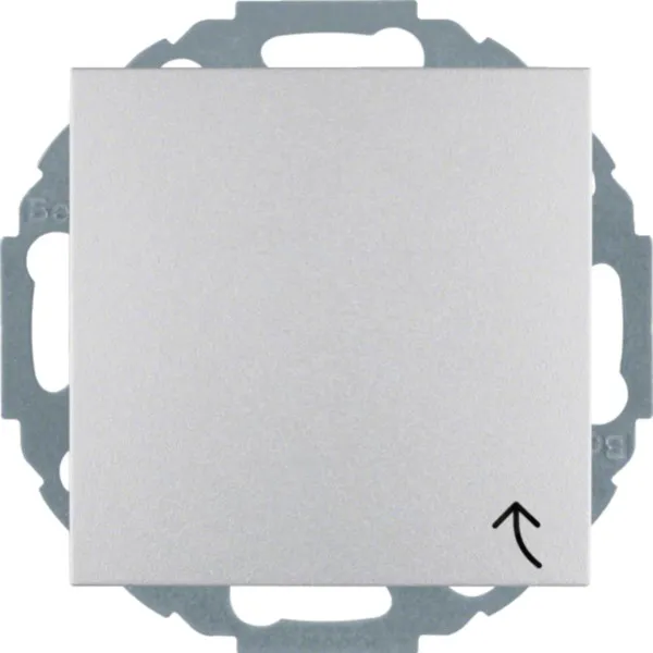 Berker SCHUKO Steckdose 47441404 | B.7 Unterputz | Klappdeckel | erhöhter Berührungsschutz | 16A 250V | Aluminium matt