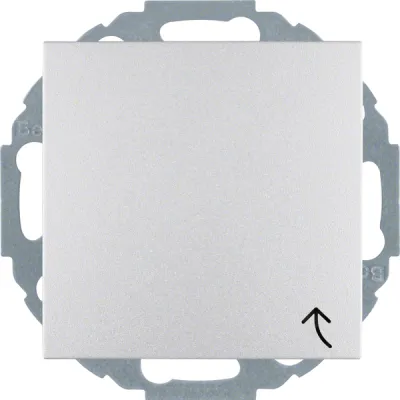 Berker SCHUKO Steckdose 47441404 | B.7 Unterputz | Klappdeckel | erhöhter Berührungsschutz | 16A 250V | Aluminium matt