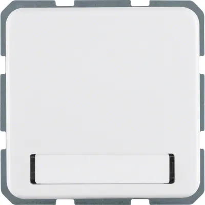 Berker Steckdose SCHUKO 471909 | UP Feuchtraum IP44 | Klappdeckel | Beschriftungsfeld | 16A | Kunststoff | polarweiß