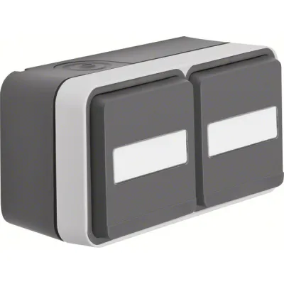 Berker SCHUKO-Steckdose 2f gr waag.Klappd.Beschr. 47753555