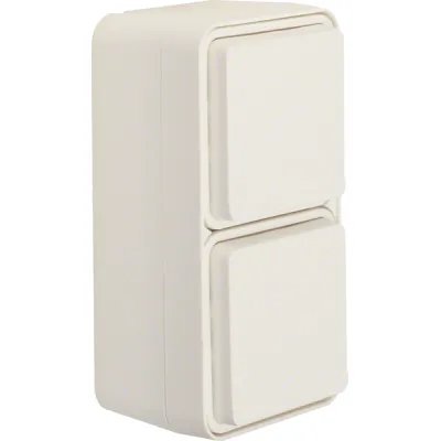 Berker SCHUKO Steckdose 2-fach senkrecht Aufputz | IP55 | Klappdeckel | W.1 polarweiß matt | 16A 250V