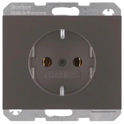 Berker SCHUKO-Steckdose 41157006 K.1 | Unterputz | anthrazit matt | IP20 | Schraubklemme | Kunststoff | 16A 250V
