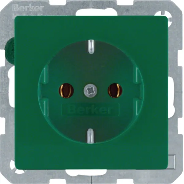 Berker SCHUKO-Steckdose gruen,sam t 47436013