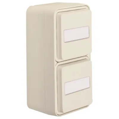 Berker Schuko Steckdose Klappdeckel AP 47703532 W.1 2fach senkr. BSF polarweiß m