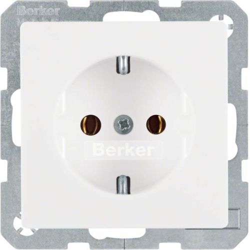 Bild: Berker SCHUKO-Steckdose polarweiss samt 41436089