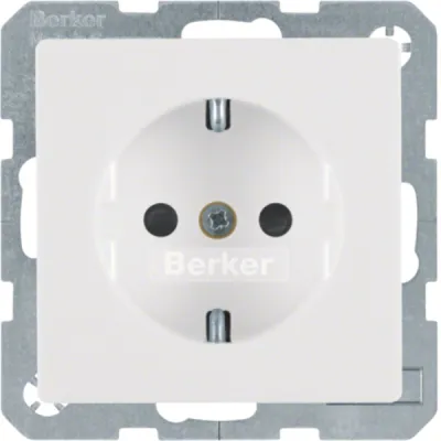 Berker SCHUKO Steckdose Q.1/Q.3 47236089 | Unterputz | Berührungsschutz | polarweiß matt | IP20 | 16A 250V