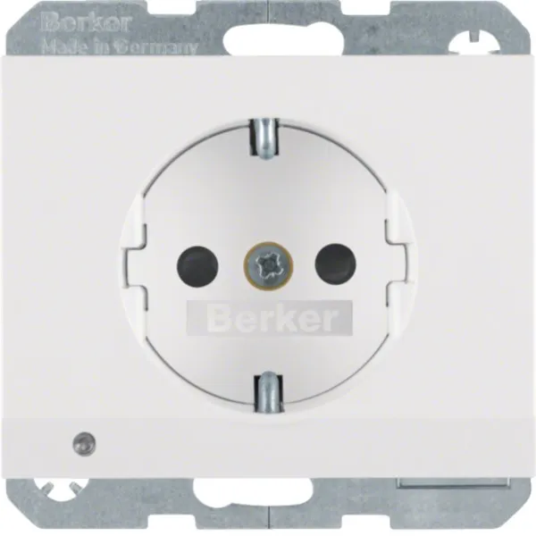 Berker SCHUKO Steckdose 41097009 K.1 | LED-Orientierungslicht | Helligkeitssensor | polarweiß