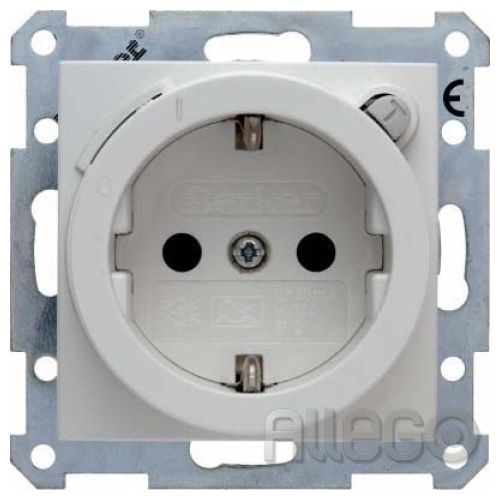 Bild: Berker SCHUKO-Steckdose pws/gl m.FI-Schutzschalt. 47088989