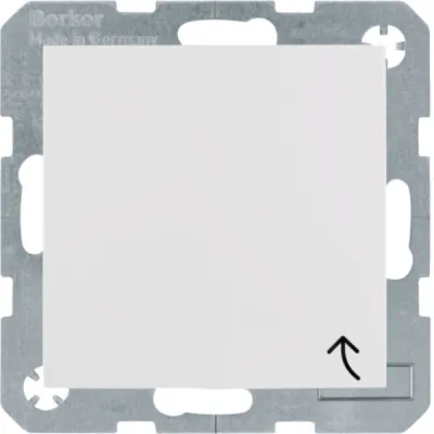 Berker SCHUKO Steckdose 47518989 mit Klappdeckel | Unterputz | 16A 250V | glänzend | Steckklemmen | polarweiß