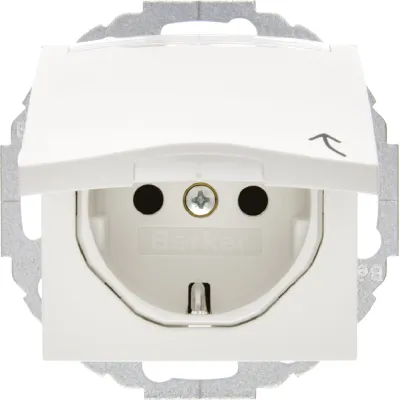 Berker Schuko-Steckdose pws + Klappdeckel 47461909