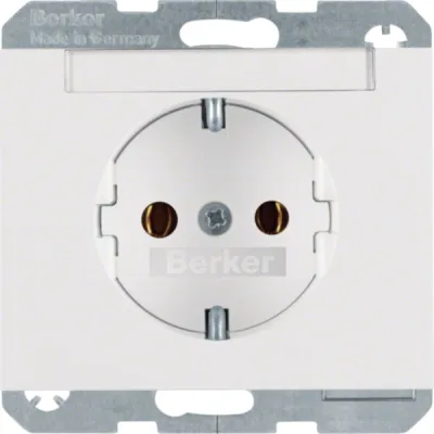 Berker SCHUKO-Steckdose pws m.Beschriftungsfeld 47397009