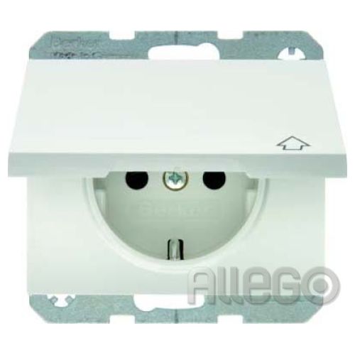 Bild: Berker SCHUKO-Steckdose pws m.Klappdeckel 47517109