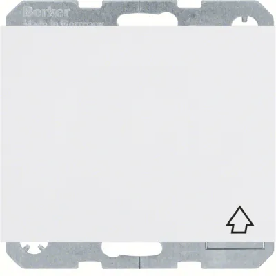 Berker SCHUKO Steckdose 47517109 | K.1 mit Klappdeckel | erhöhter Berührungsschutz | Unterputz | polarweiß glänzend