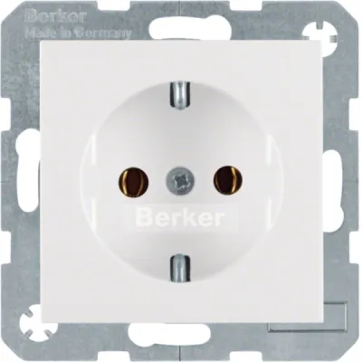 Berker Steckdose SCHUKO 41431909 Unterputz | Schraubklemmen | 16A 250V | S.1/B.3/B.7 | Kunststoff matt | polarweiß