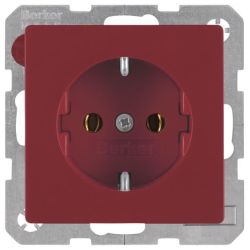 Berker SCHUKO-Steckdose rot, samt 41436012