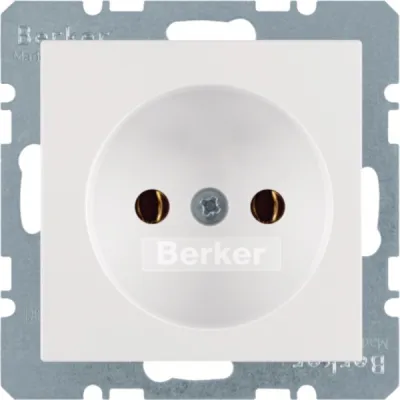 BERKER Steckdose 6161036089 polarweiss samt