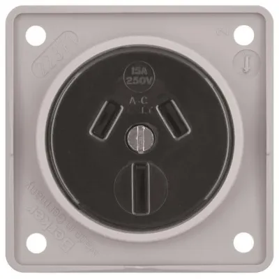 Berker Steckdose Australien 962562506 Integro Einsätze grau matt mit Schutzkonta