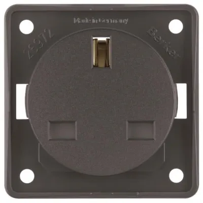 Berker Steckdose British Standard 962622505 Integro Einsätze anthrazit mit Schut