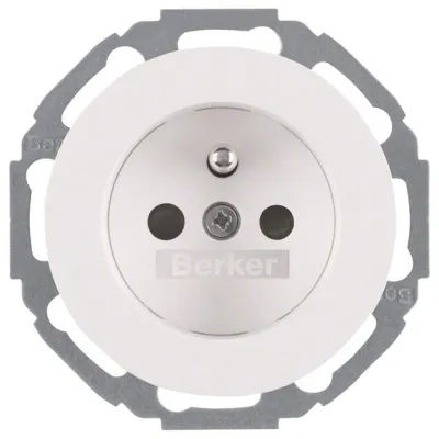 Berker Steckdose 6768792089 | Unterputz | Schutzkontakt | R.Classic | erhöhter Berührungsschutz | 16A | 250V | polarweiß