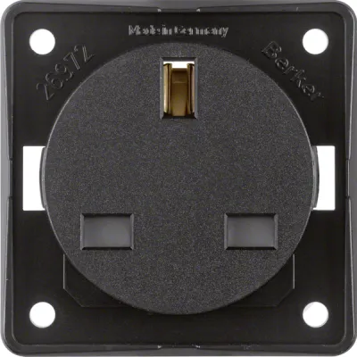 Berker Steckdose sw mit Schutzkontakt 9626205