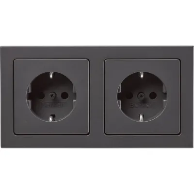 Berker Steckdosen-Kom SCHUKO 2f m Ra Q.3 anth 47206096