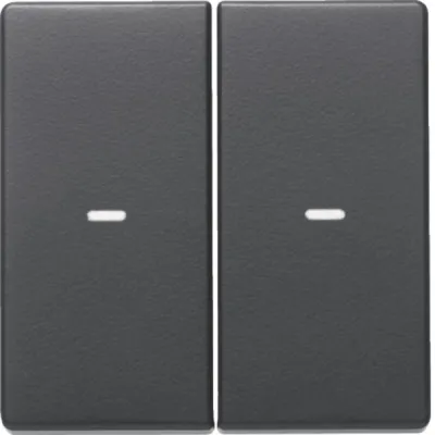 Berker Abdeckung für Tastsensor-Modul 2fach 80960326 | Wippe Q.1/Q.3 | mit Linse | anthrazit matt | Kunststoff | IP20