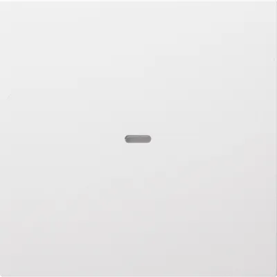 Berker Wippe 1fach 80960289 | Schalterabdeckung S.1/B.3/B.7 | Kontrollfenster | Thermoplast | IP20 | polarweiß glänzend