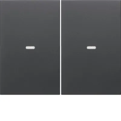 Berker Tast-Abdeckung 2f. anth 80960375