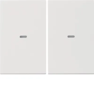 Berker Wippe 2fach K.1 80960379 | Abdeckung Tastsensor-Modul | klarer Linse | polarweiß glänzend | Kunststoff | IP20