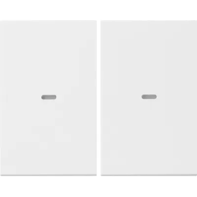 Berker Wippe 2fach K.1 80960379 | Abdeckung Tastsensor-Modul | klarer Linse | polarweiß glänzend | Kunststoff | IP20