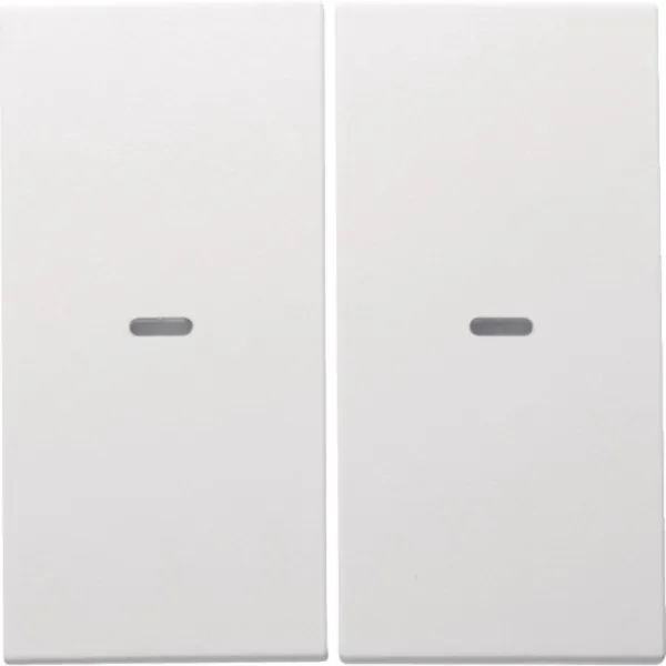 Berker Wippe 2fach 80960399 | Abdeckung Tastsensor-Modul S.1/B.3/B.7 | klarer Linse | Kunststoff | polarweiß matt | IP20
