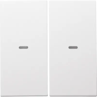 Berker Wippe 2fach 80960399 | Abdeckung Tastsensor-Modul S.1/B.3/B.7 | klarer Linse | Kunststoff | polarweiß matt | IP20