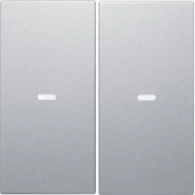 Berker Abdeckung Tastsensor-Modul 2fach 80960383 | Wippe mit klarer Linse | S.1/B.3/B.7 | alu matt | Kunststoff | IP20