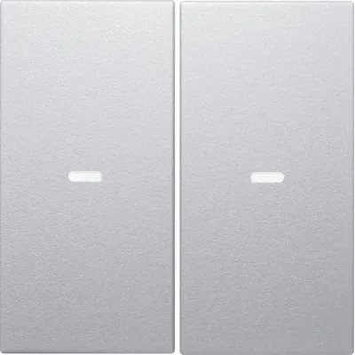 Berker Abdeckung Tastsensor-Modul 2fach 80960383 | Wippe mit klarer Linse | S.1/B.3/B.7 | alu matt | Kunststoff | IP20