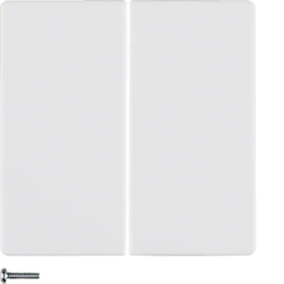Berker Taste 2-fach 85142129 Q.1/Q.3 | Schalter/Dimmertaste | Unterputz | Thermoplast | halogenfrei | matt | polarweiß