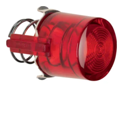 Berker Tasterknopf 1229 E10 | Drucktaster Lichtsignal Serie 1930/Glas/Palazzo | Duroplast | rot transparent | IP20