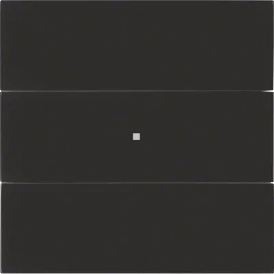 Berker Tastsensor 3fach Komfort B.IQ 75163592 | KNX Unterputz | Glas glänzend | LED-Anzeige | Demontageschutz | schwarz