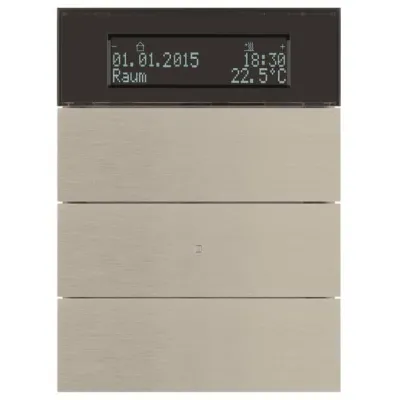 Berker Tastsensor 3fach 75663593 KNX B.IQ | Raumtemperaturregler | Unterputz | Edelstahl Rostfrei | 6 Tasten | LED