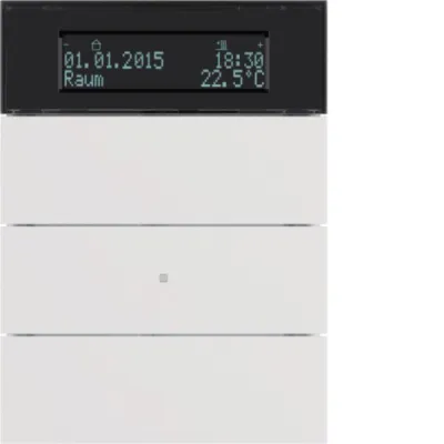 Berker Tastsensor 3fach 75663599 | KNX B.IQ | Temperaturregler | Unterputz | 6-fach | Status-LED | polarweiß matt