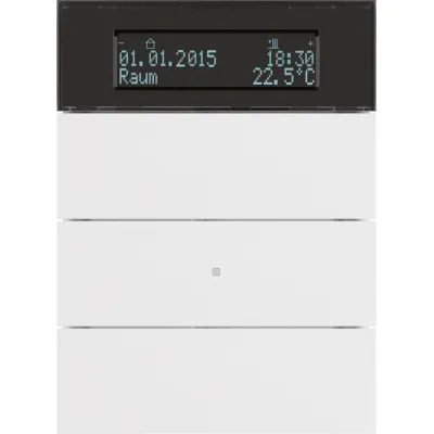 Berker Tastsensor 3fach 75663599 | KNX B.IQ | Temperaturregler | Unterputz | 6-fach | Status-LED | polarweiß matt