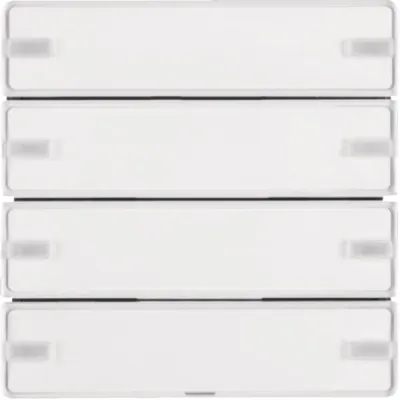 Berker KNX Tastsensor 4fach Komfort 80144329 | Q.1/Q.3 | UP | 4 Tasten | LED | Beschriftungsfeld | polarweiß matt