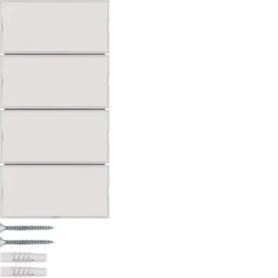 Berker Tastsensor 4fach Komfort 80164780 KNX | S.1/B.3/B.7 | Unterputz | 4 Tasten | Beschriftungsfeld | LED | weiß