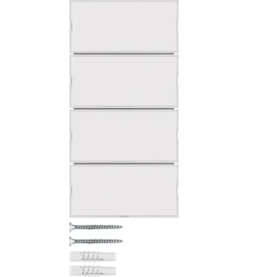 Berker Tastsensor 4fach Komfort 80164780 KNX | S.1/B.3/B.7 | Unterputz | 4 Tasten | Beschriftungsfeld | LED | weiß