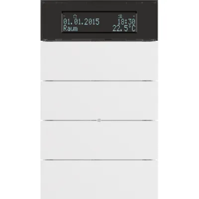 Berker Tastsensor 4fach 75664599 KNX B.IQ | Raumtemperaturregler | Unterputz | 8-fach | Demontageschutz | polarweiß matt