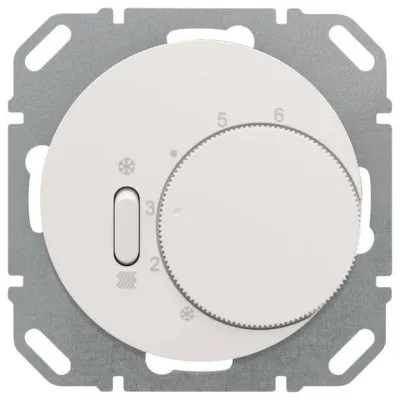 Berker Temperaturregler 20292089 | Raumthermostat Wechsler 230V AC | Unterputz | IP20 | Drehknopf | polarweiß glänzend