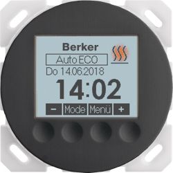 Berker Temperaturregler 20462045 R.x Serie 1930 schwarz glänzend